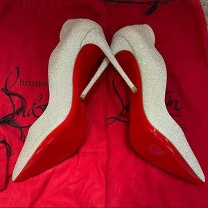 NIB Christian Louboutin Hot Chick 100 Glitter Pump